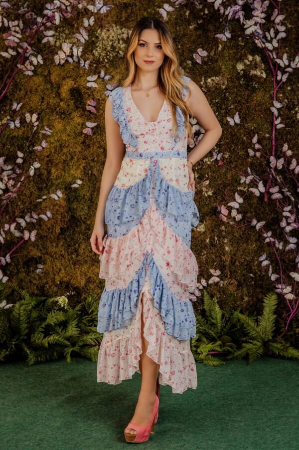 VESTIDO LONGO FLORAL