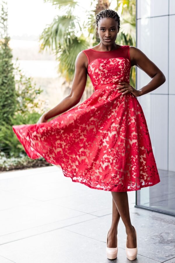 VESTIDO MIDI VERMELHO