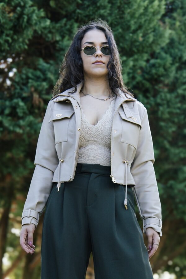 BLUSÃO BEGE EFEITO PELE