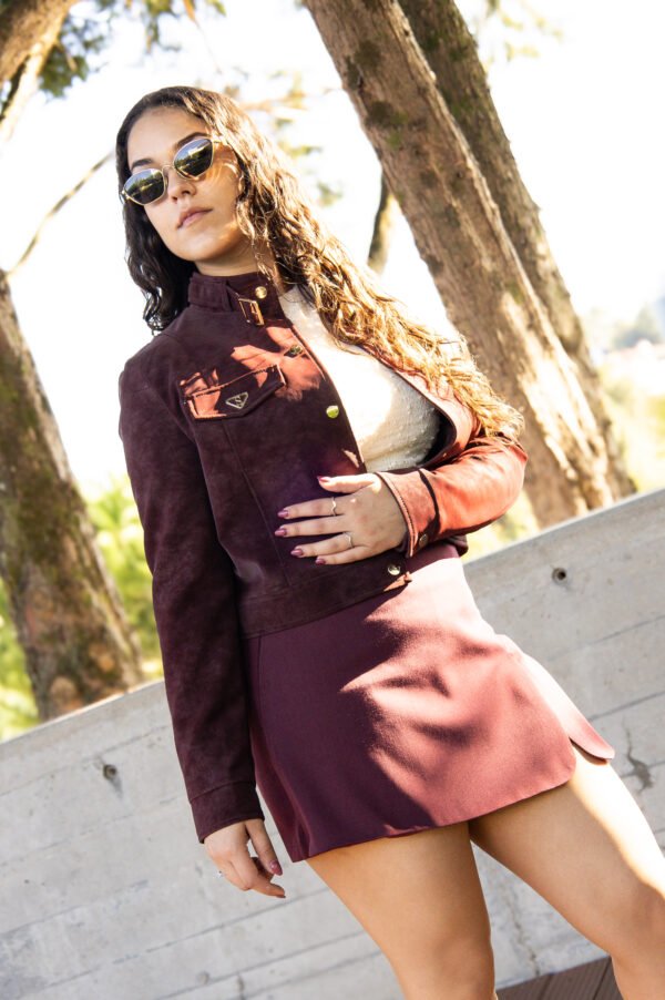 CASACO EM TECIDO SUEDE