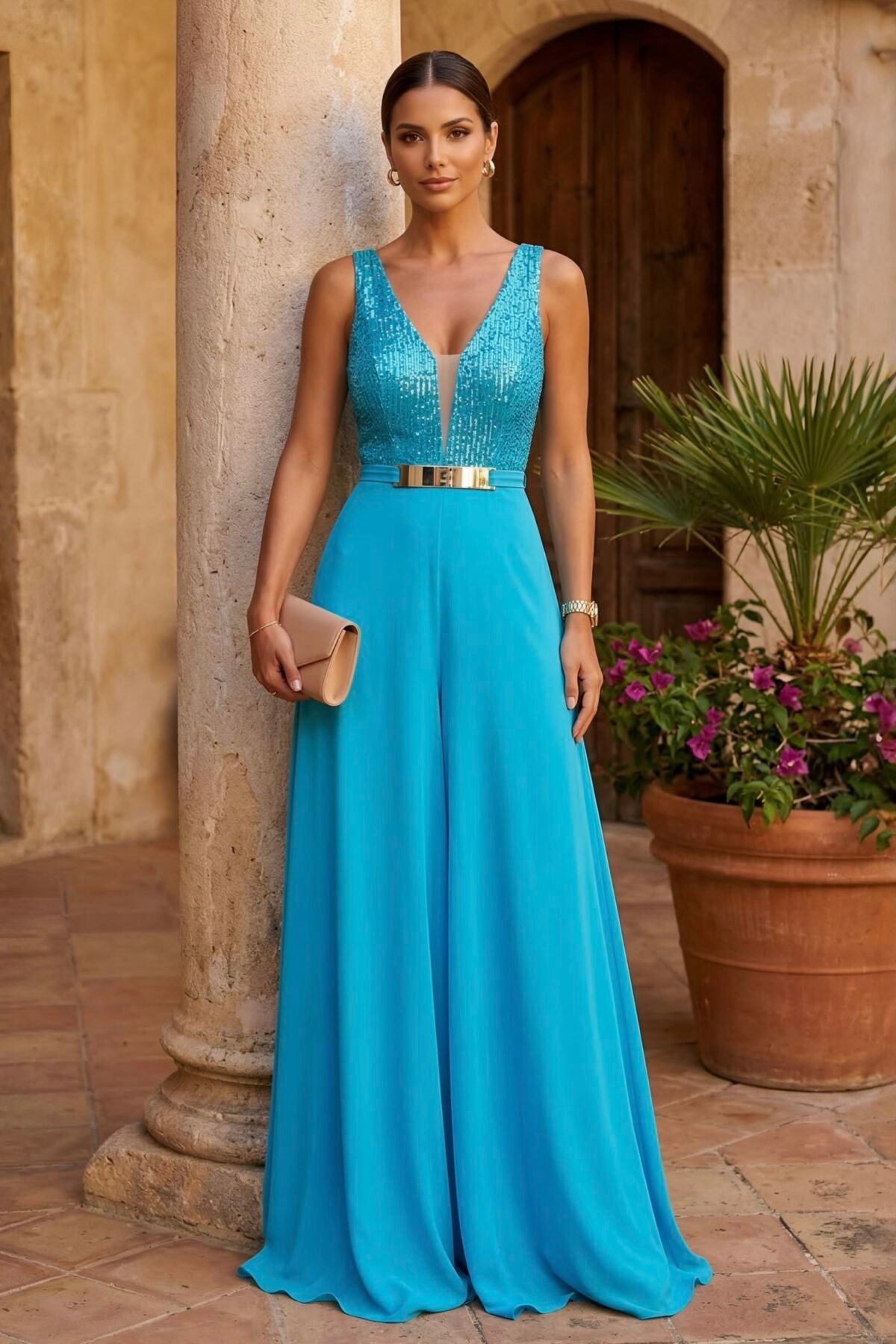 MACACÃO PORTUGAL TURQUESA VISTA FRONTAL